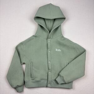 Kith Kids Small Snapfront Nelson Hoodie Sage Green Jacket